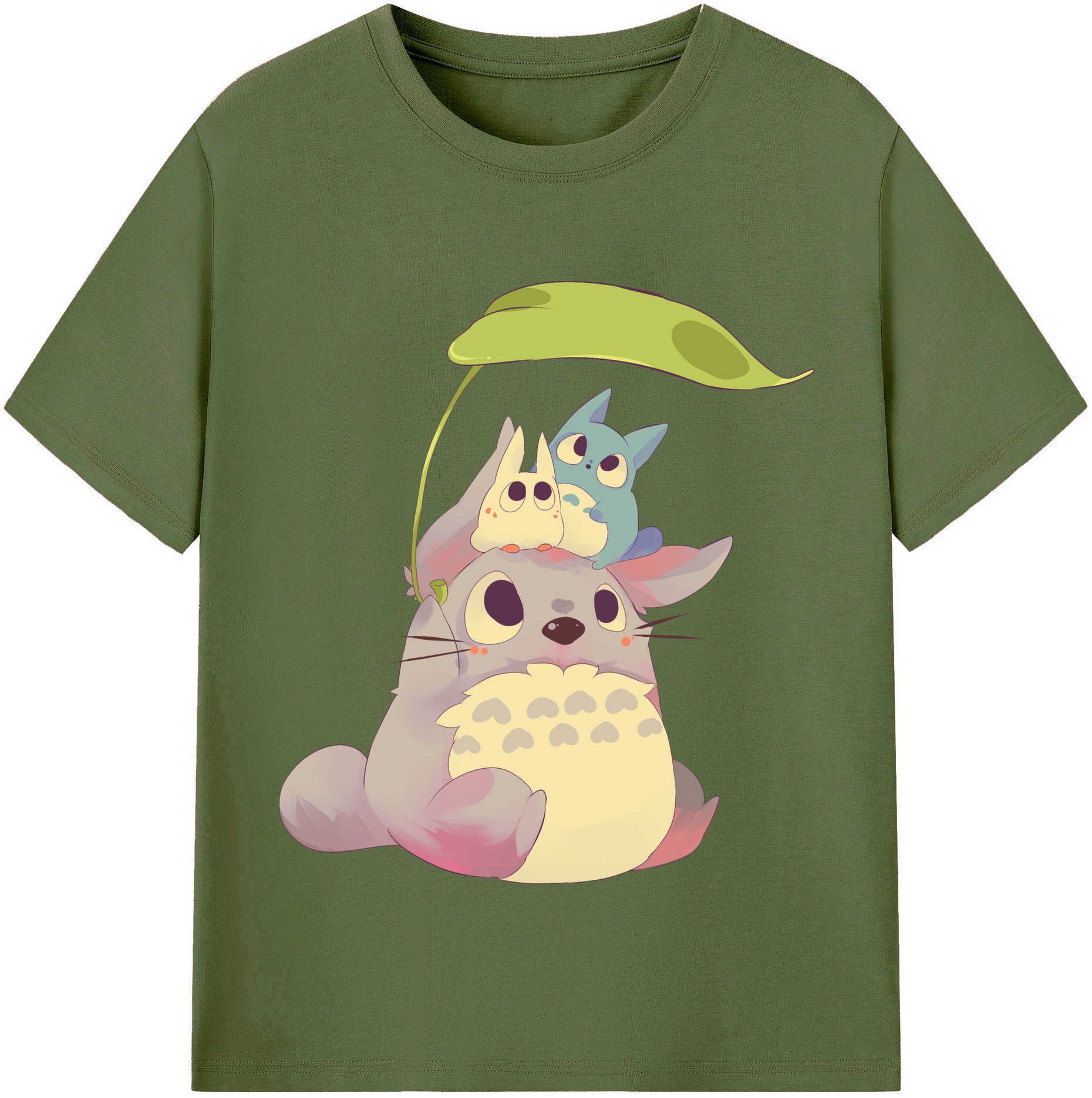 （画像用） となりのトトロ 草壁メイ 草壁サツキ My Neighbor Totoro Satsuki Kusakabe Mei Kusakabe 綿100％半袖Tシャツ（フロントプリント）